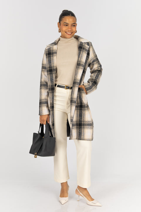 Abrigo Paula - Beige Cuadros