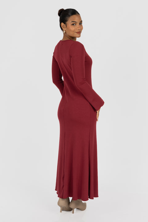 Vestido Cayetana - Guinda