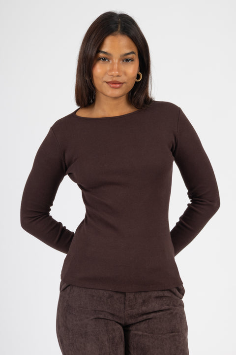 Polo Cristina Ojal - Marron
