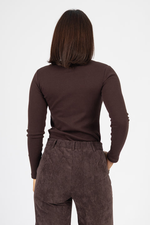 Polo Cristina Ojal - Marron