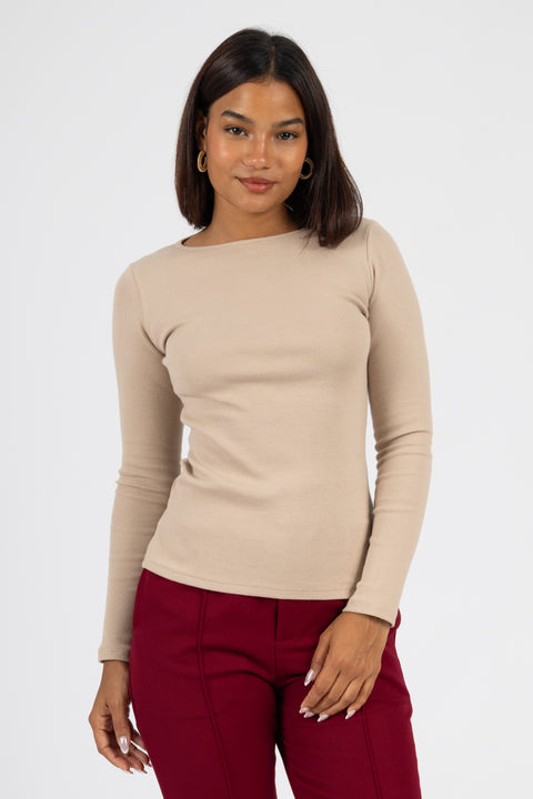 Polo Cristina Ojal - Beige