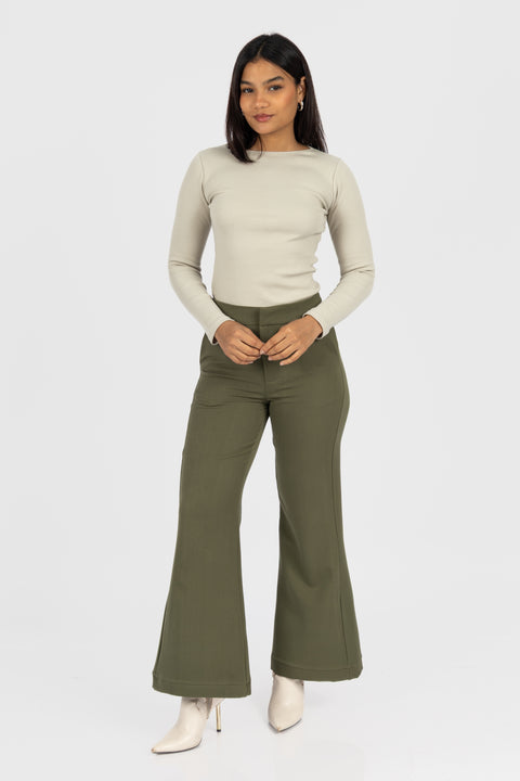 ⁠Pantalón Vanessa -  Verde olivo