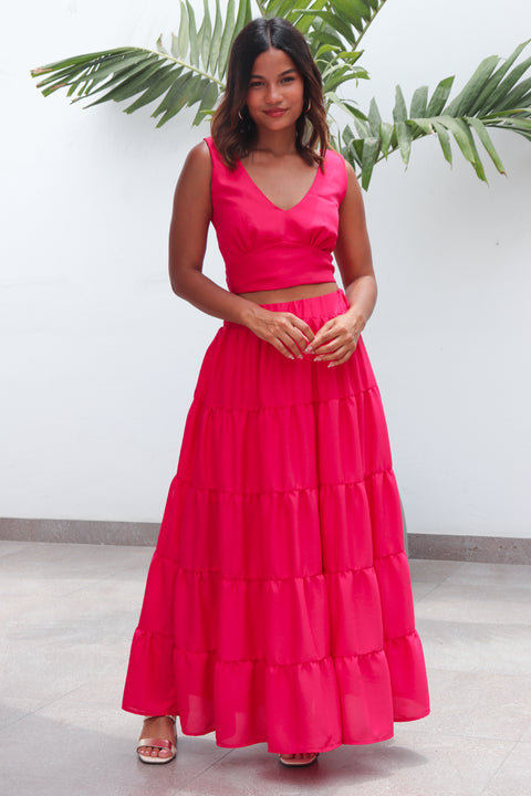 Falda Livia - Fucsia