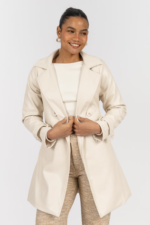 ⁠Gabardina Denver - Crema