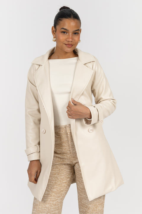 ⁠Gabardina Denver - Crema