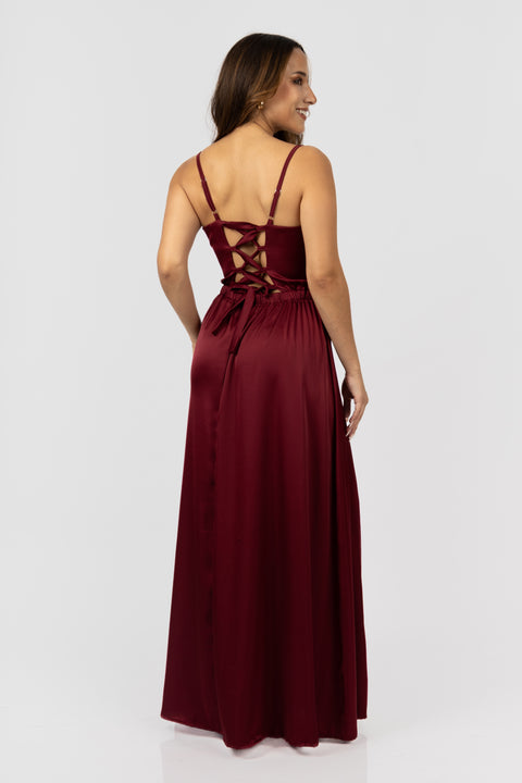 Vestido Francesca - Vino