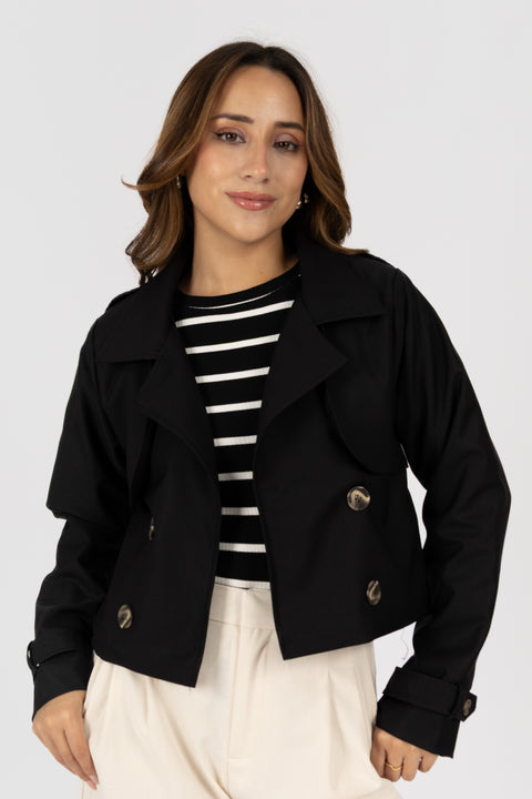 Gabardina Valentina - Negro