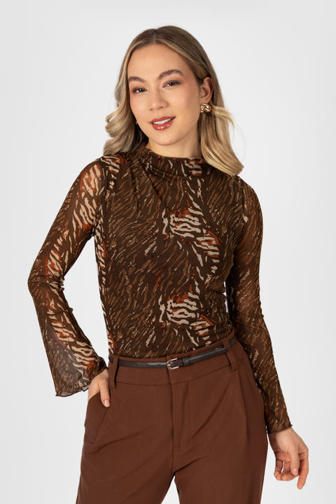 Polo Miriam - Leopardo Chocolate