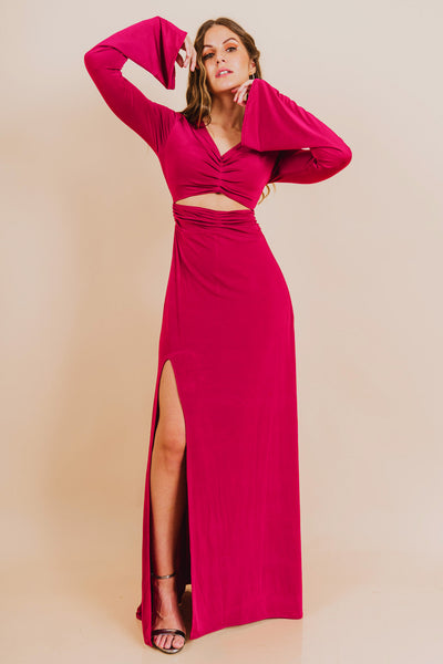 VESTIDO DAYLIGHT ROJO VINO