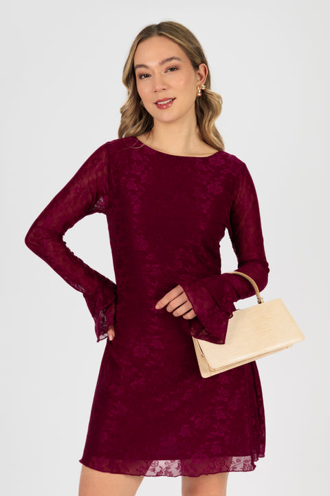 Vestido Carola - Guinda