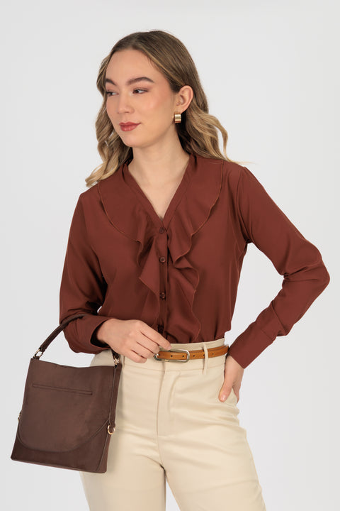 Blusa Brunella - Marron