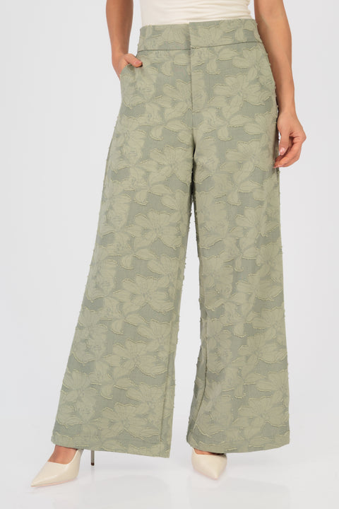 Pantalón Ebania bordado - Verde pistacho