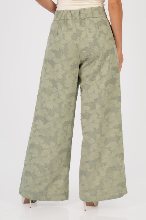 Pantalón Ebania bordado - Verde pistacho