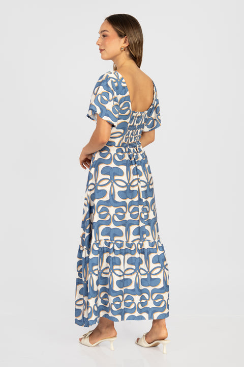 Vestido Lara - Azul Acero