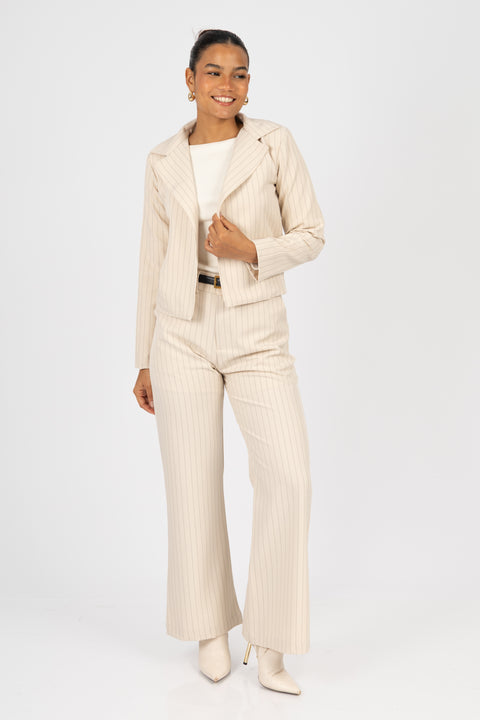 Blazer Camille - Crema rayas