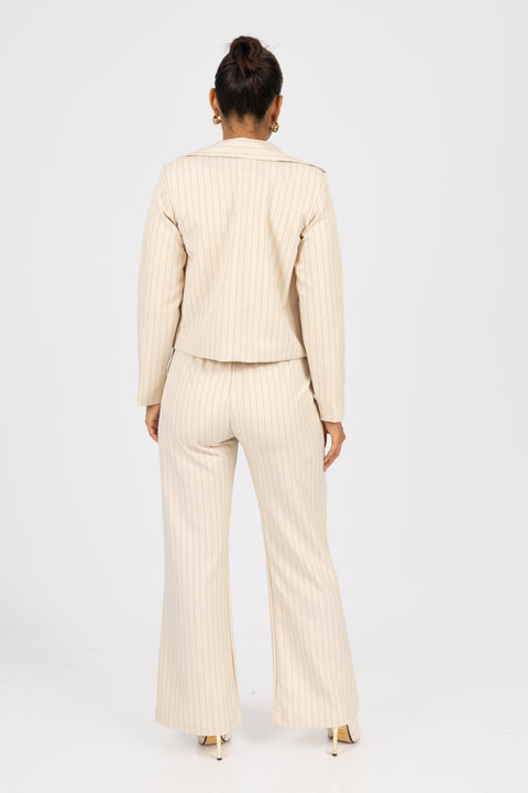 Blazer Camille - Crema rayas