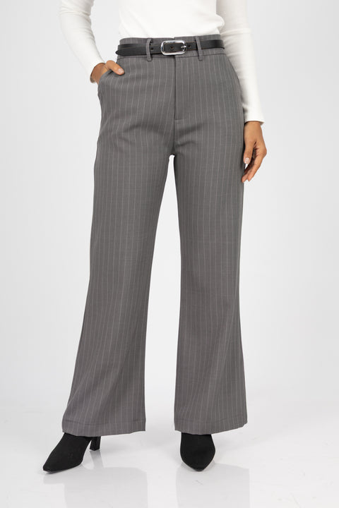 ⁠Pantalón Camille - Plomo Rayas