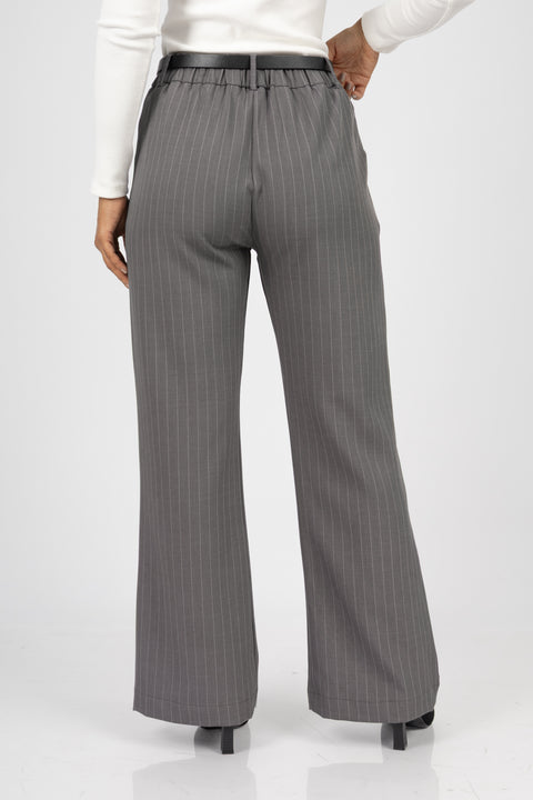 ⁠Pantalón Camille - Plomo Rayas