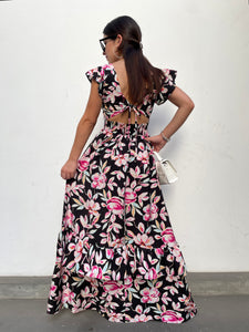 VESTIDO CRISTINA NEGRO FLORES