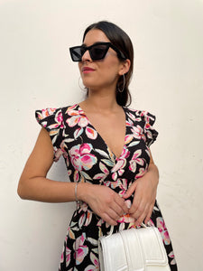 VESTIDO CRISTINA NEGRO FLORES