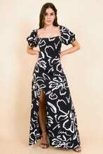 Cargar imagen en el visor de la galería, VESTIDO KIARA NEGRO FLORES
