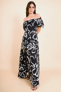 VESTIDO KIARA NEGRO FLORES