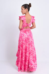VESTIDO LISA FUCSIA