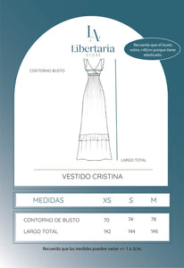 VESTIDO CRISTINA NEGRO HOJAS