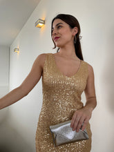 Cargar imagen en el visor de la galería, VESTIDO NICKY DORADO
