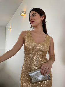 VESTIDO NICKY DORADO