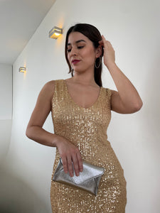 VESTIDO NICKY DORADO